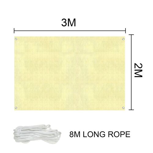 Auvent De Jardin 3x2m, Voile Pare-Soleil En Polyester, Imperméable, Anti-Uv, Pour Cour Extérieure