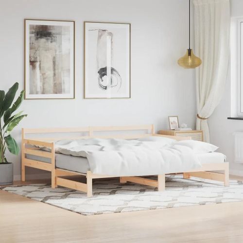 Prolenta Premium - Lit De Jour Et Lit Gigogne Sans Matelas 90x200 Cm Bois Massif