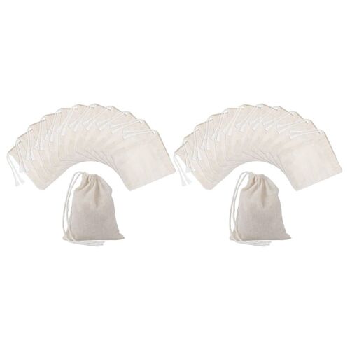 Sachets de coton en mousseline, sachets de thé (4x3 amaran), 200 pièces