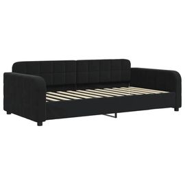 Prolenta Premium - Lit De Jour Avec Matelas Noir 100x200 Cm Velours