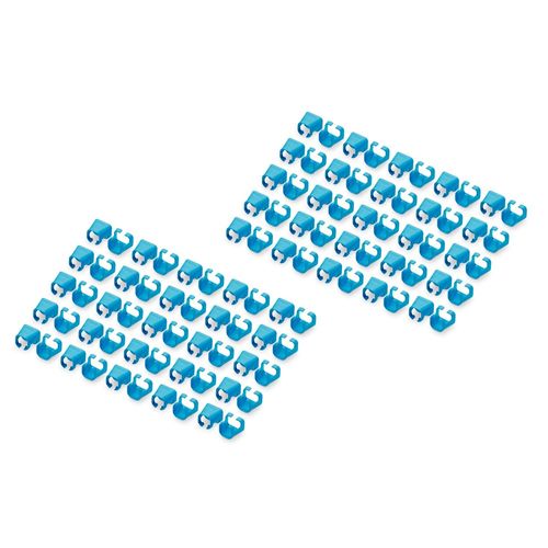 DIGITUS pack de 100 clips de couleur bleu pour câble RJ 45