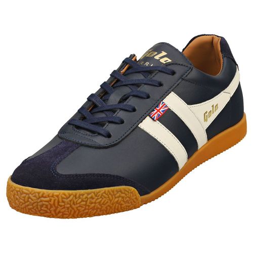 Gola Harrier Elite Made In England Baskets Classique Bleu Blanc