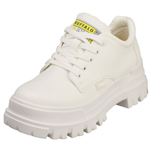 Buffalo Aspha Cls Vegan Bottes Platesforme Blanc