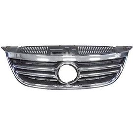 Grille Radiateur Centrale Pour Volkswagen Tiguan I Ph. 1 2007-2011, Chromée Noir, Pare Chocs Avant