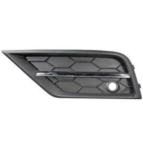 Grille De Calandre Avant Gauche Pour Volkswagen Tiguan Ii Phase 1, 2016-2020, Trou Radar, Noire/Chromée, Neuve
