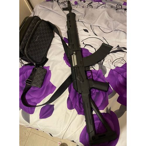 Kalashnikov 1.5 Joule Noire Avec Chargeur Électrique (Pour Charger) Billes Et Décoinceur