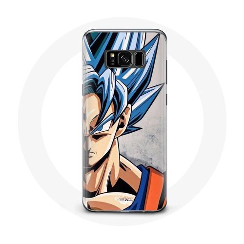 Coque Pour Samsung Galaxy S8 Plus Anime Dragon Ball Goku Cheveux Bleu