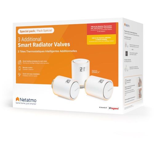 Robinet thermostatique Netatmo Pack 3 Tetes thermostatiques Additionnel