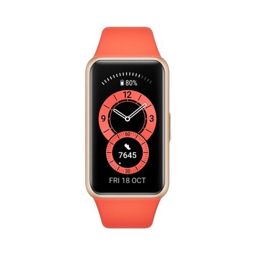 Huawei Band 6 - Or - Tracker d'activités avec bracelet - silicone - lever de soleil ambre - affichage 1.47" - Bluetooth - 18 g