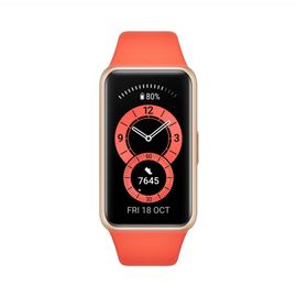 Huawei Band 6 - Or - Tracker d'activités avec bracelet - silicone - lever de soleil ambre - affichage 1.47" - Bluetooth - 18 g