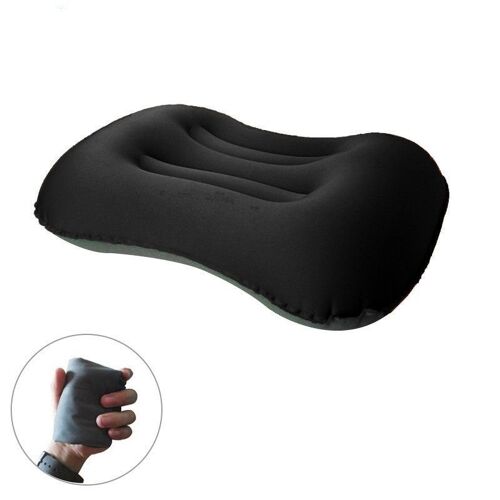 Oreiller Gonflable Camping,Petit Ultraléger Coussin De Plage,Oreillers De Camping Compressibles Compact,Pour Randonnée,Extérieur,Voyage (Noir)