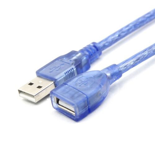 Court Câble USB 2.0 Haute Vitesse Yarui-World 1m - Extention Plomb Mâle Plug à Femelle Blindé Bleu