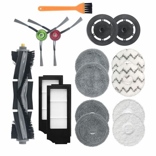 Remplacement pour aspirateur ECOVACS DEEBOT X1 OMNI TURBO, 16 pièces, housse de brosse principale, lavable, pour balai à franges