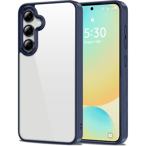 TRAHOO-Coque pour Samsung Galaxy S24 FE 5G (6,7 Pouces), Anti-Jaunissement Étui Téléphone Transparente, Housse de Protection Antichoc - Bleu