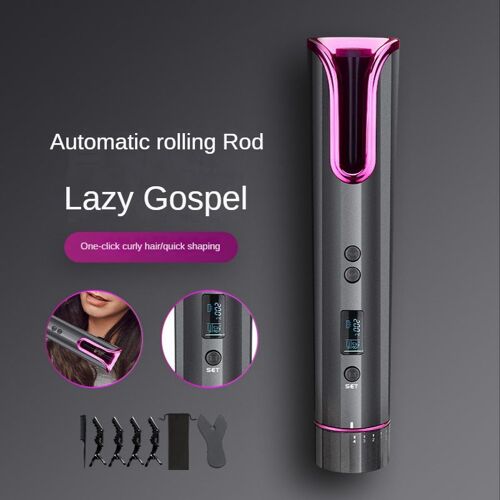 Bigoudi Automatique Rapide Sans Fil Pour Femmes, Lcd, Boucles Automatiques, Vague De Anciers De Curling, Outils De Coiffure, Styler Rotatif Bouclé 