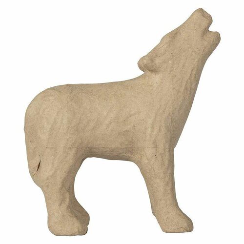 Objet En Carton Avec Loup 14x6x18cm, Découpage, Animaux Pour Découpage, Objets, Couleurs De Passe-Temps