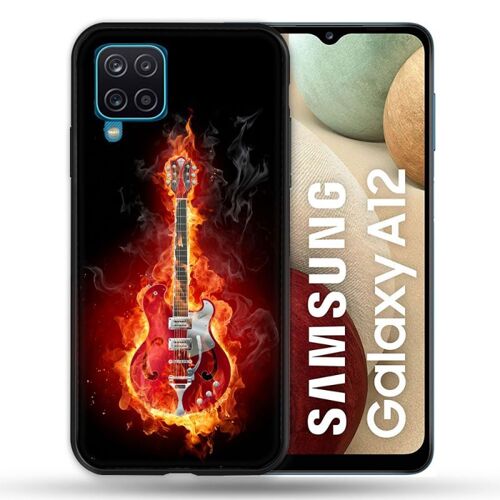 Coque Renforcée Pour Samsung Galaxy A12 Musique Guitare Electrique
