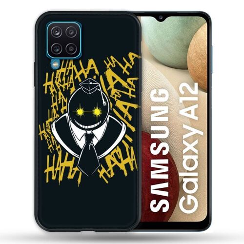 Coque Renforcée Pour Samsung Galaxy A12 Manga Assassination Classroom Kuro Noir