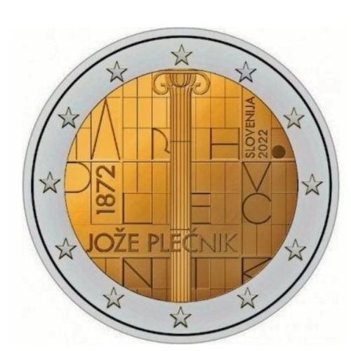 2 Euros Commémorative Slovénie 2022 Joze Plcnik Unc