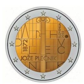 2 Euros Commémorative Slovénie 2022 Joze Plcnik Unc