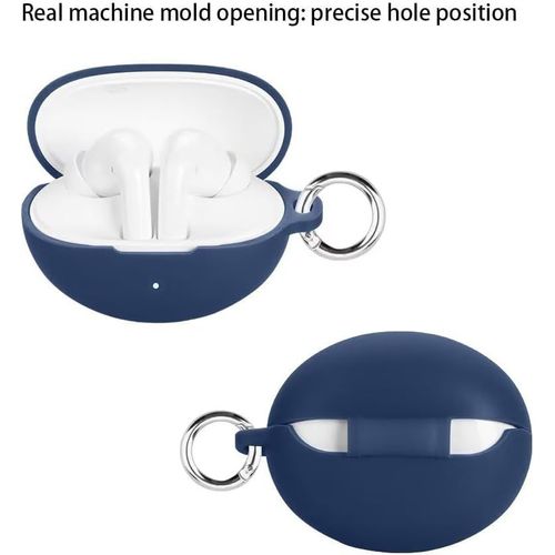 Case Compatible With Honor Earbuds 4i,Soft Silicone,Scratch Resistant Bluetooth Headset Protective Case Navy Blue