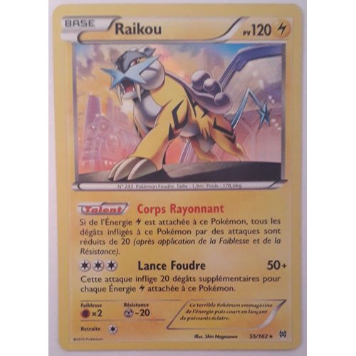Carte Raikou Holographique 55/162
