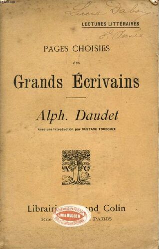 Pages Choisies Des Grands Ecrivains, Alphonse Daudet