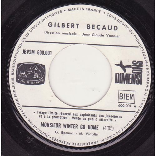 45 Trsjuke Box  Monsieur Winter Go Home / Tu Me R'connais Pas