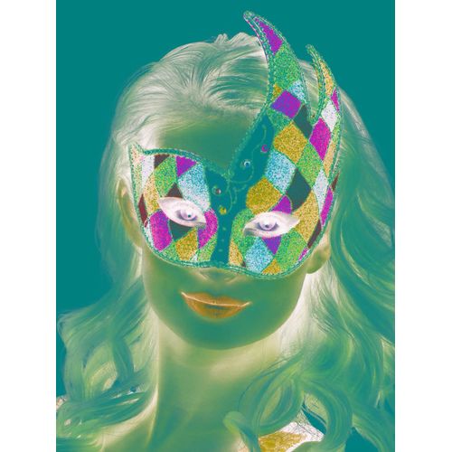 Loup Vénitien Losanges Multicolores Adulte Taille Unique