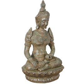 Statue Bouddha en résine or vieilli L42xP38xH75 cm