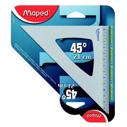 Maped Equerre 45° 21 Cm Aluminium Architecture 3154141204210 Architecte Geometrie Scolaire Etude Math Ecole Calcul Pro Comasound Kartel Csk Online