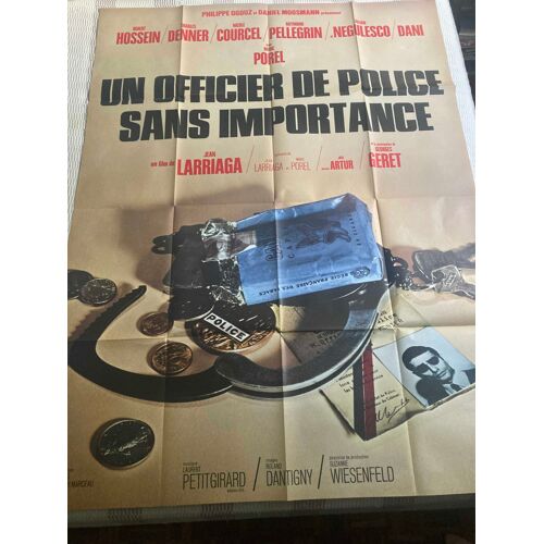 Affiche De Cinema - Un Officier De Police Sans Importance - Jean Larriaga - Robert Hossein 1973 - Format 120 X 160 Cm