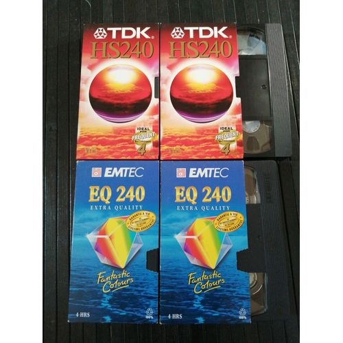 4 VHS 240mn : 2 TDK + 2 EMTEC