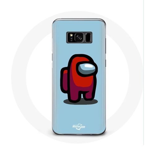 Coque Pour Samsung Galaxy S8 Plus Among Us Jeu Vidéo Fond Bleu