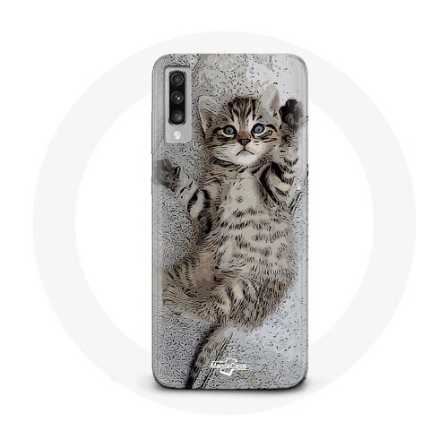Coque Pour Samsung Galaxy A70 Chaton Bengal Mignon