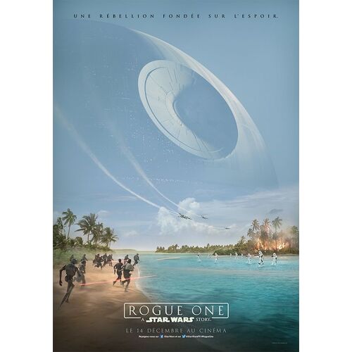 Rogue One: A Star Wars Story -Véritable Pré-Affiche De Cinéma Pliée-Format 40x60 Cm-De Gareth Edwards Avec Felicity Jones, Riz Ahmed, Ben Mendelsohn, Diego Luna, Forest Whitaker, Mads Mikkelsen -2016