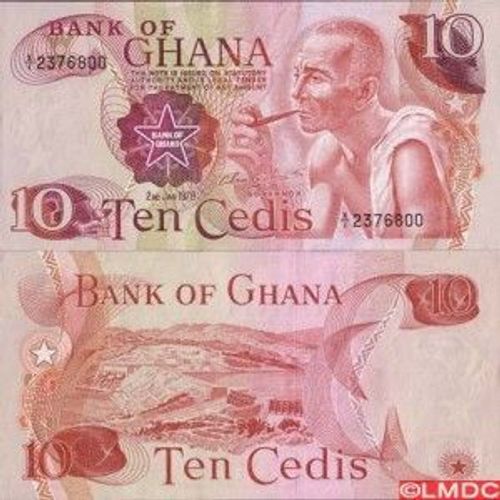 Billet De 10 Cedis Bank Of Ghana