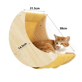 Arbre À Chat Mural,Pont D'escalade Avec Griffoir Et Hamac Pour Chat,Échelle En Sisal Pour Jouer Et Aider Les Chatons,1 Pièce - Type 1pc Hammock C