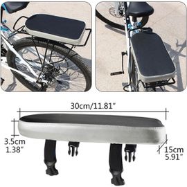 Asfasfq-Coussin De Siège Arrière Pour Enfants, Coussin Arrière Pour Vélo, Siège Arrière De Vélo, Coussin De Siège Arrière De Vélo De Montagne, Éponge Douce En Cuir Pu, Adaptée Aux Enfants Et Aux Adul