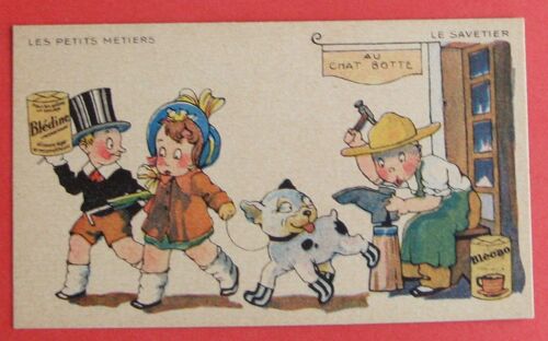 Chromo Ancien Enfants Humour Le Savetier Publicitaire Blecao