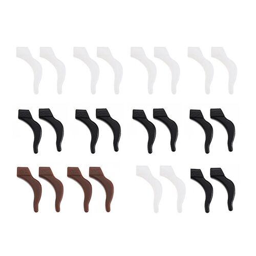 12 Paires De Lunettes En Silicone Poignée D'oreille Anti-Slip Lunettes Temple Conseils Dispositifs De Retenue Pour Lunettes De Lecture 