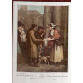 Gravure Encadree Cries Of London - Chanson Nouvelles Deux Sols Le Livret