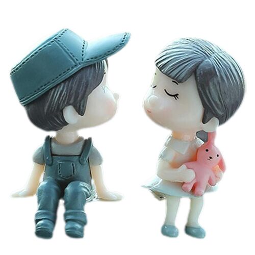 Ornement de voiture Mignon Dessin animé Couples s'embrassant Figurines De tableau Décoration de ballon