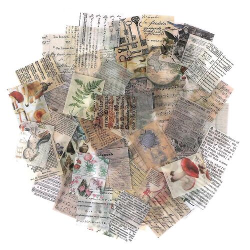 Vintage Bricolage Scrapbooking Journalisation Fournitures Plante Animal Papillon Oiseau Décoratif Papier Antique A