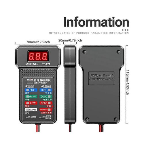Outils De Testeur De Batterie Bt-171 Outils De Diagnostic Automobile Analyseur De Batterie 12v