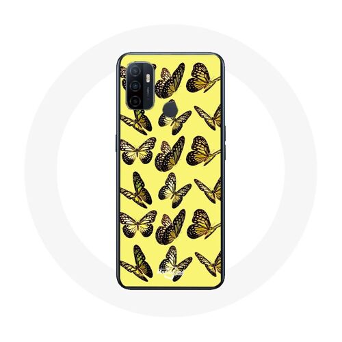 Coque Oppo A53 Papillons Fond Jaune