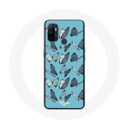 Coque Oppo A53 Papillons Fond Bleu