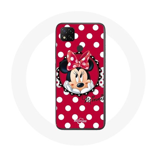 Coque Xiaomi Redmi 9c Minnie Mouse Dessin Animé Rouge