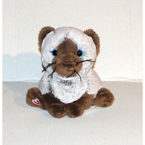Doudou Chat Siamois Trudi Bussi - Peluche Chaton 15 Cm