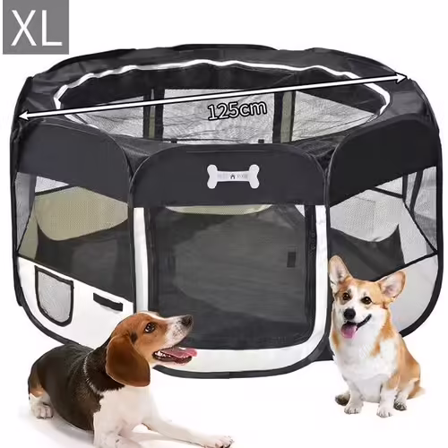 Enclos Pliable Grand Parc Pour Animaux (Chien, Chiots, Chats, Lapins, Hamster) Pour L'intérieur Ou L'extérieur,125 X 125 X 64cm.